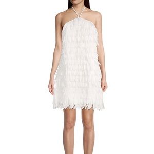 Trapeze fringe dress worn once, size 6, perfect condition